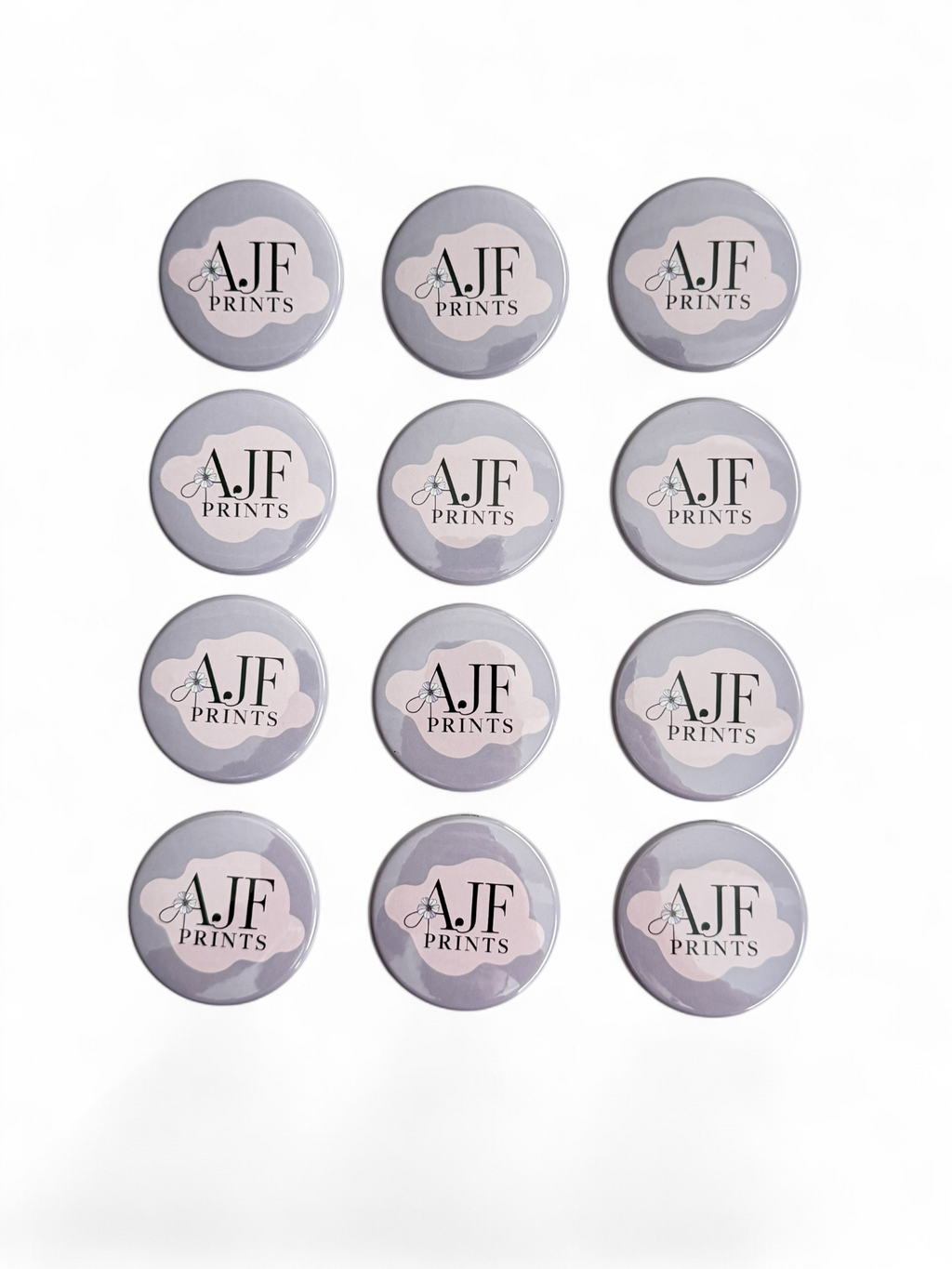 Custom Button Pin —  Set of 12