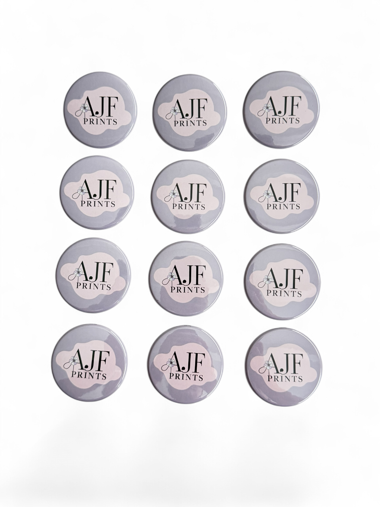 Custom Button Pin —  Set of 12