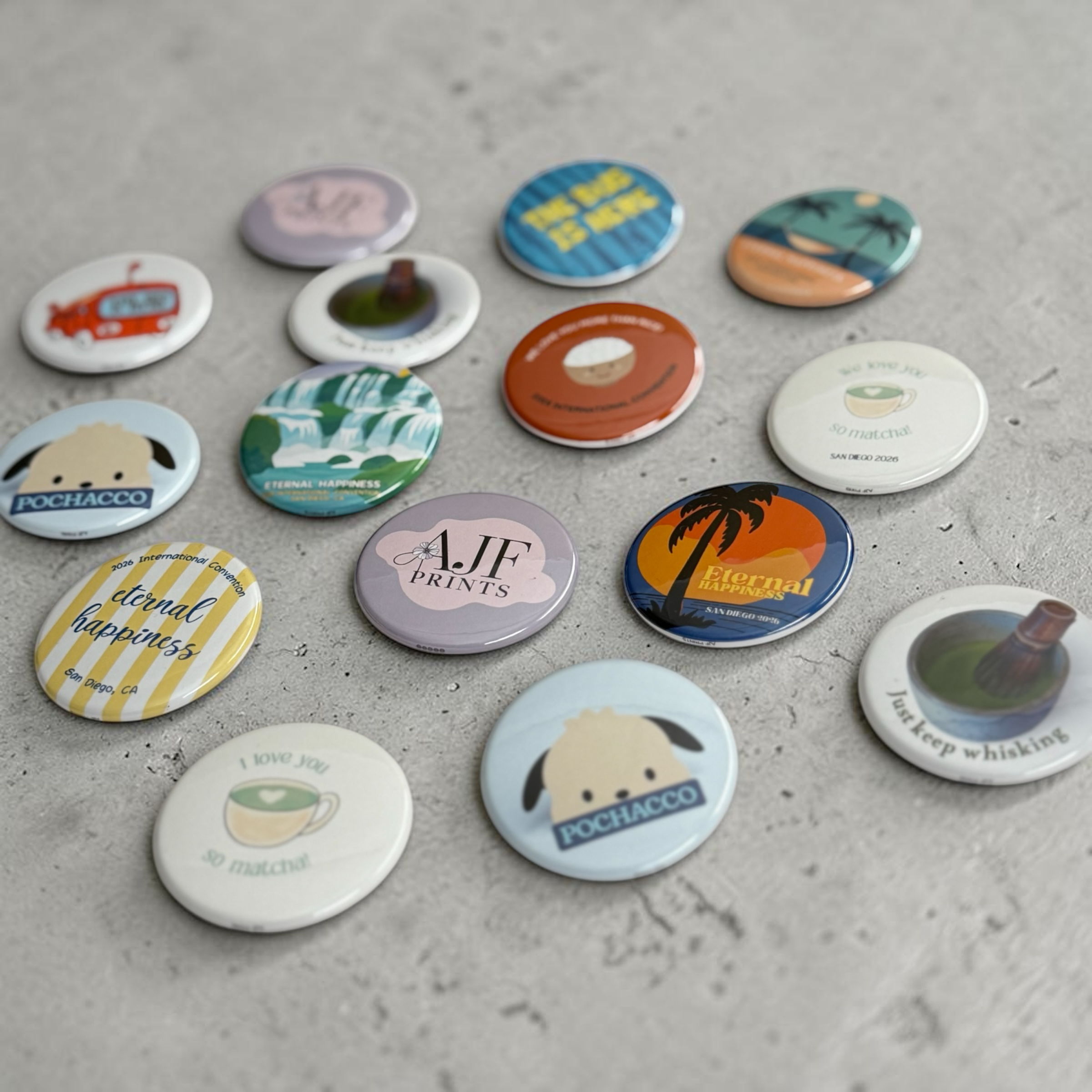 Custom Button Magnet – Set of 12